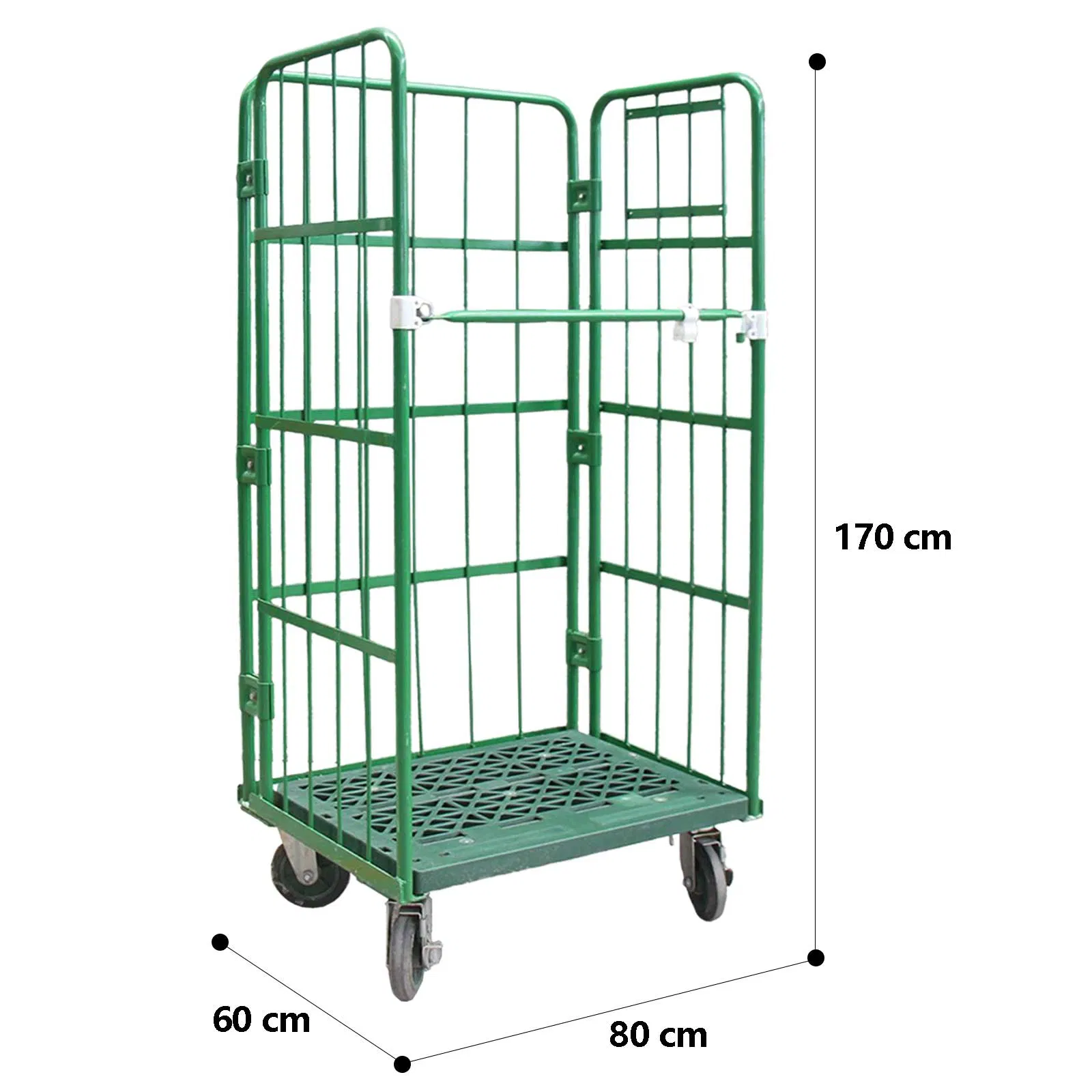 Warehouse Roll Cage Trolley with Open Front
