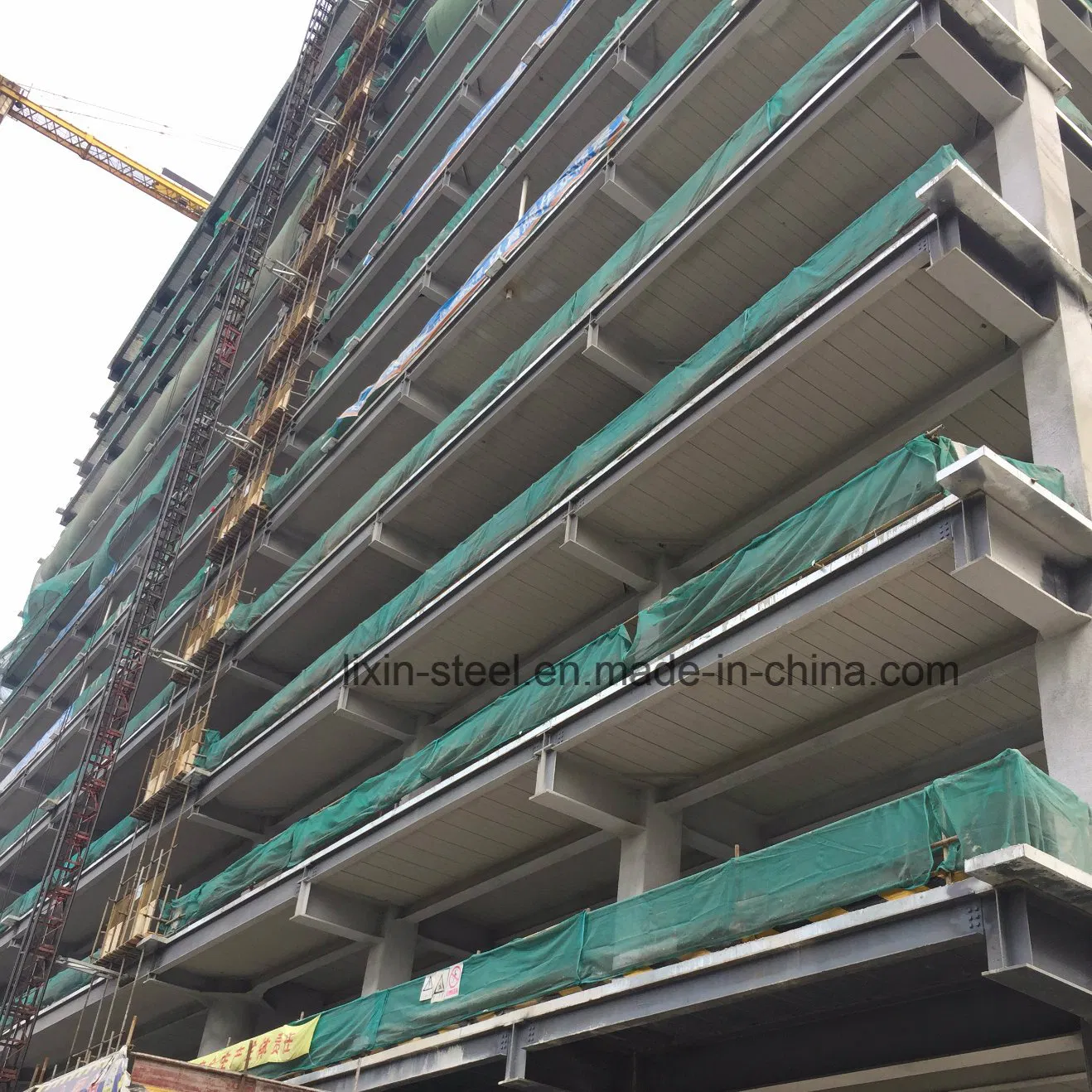 High Rise Prefabricated House Building Frame Construction Hotel Steel Structure