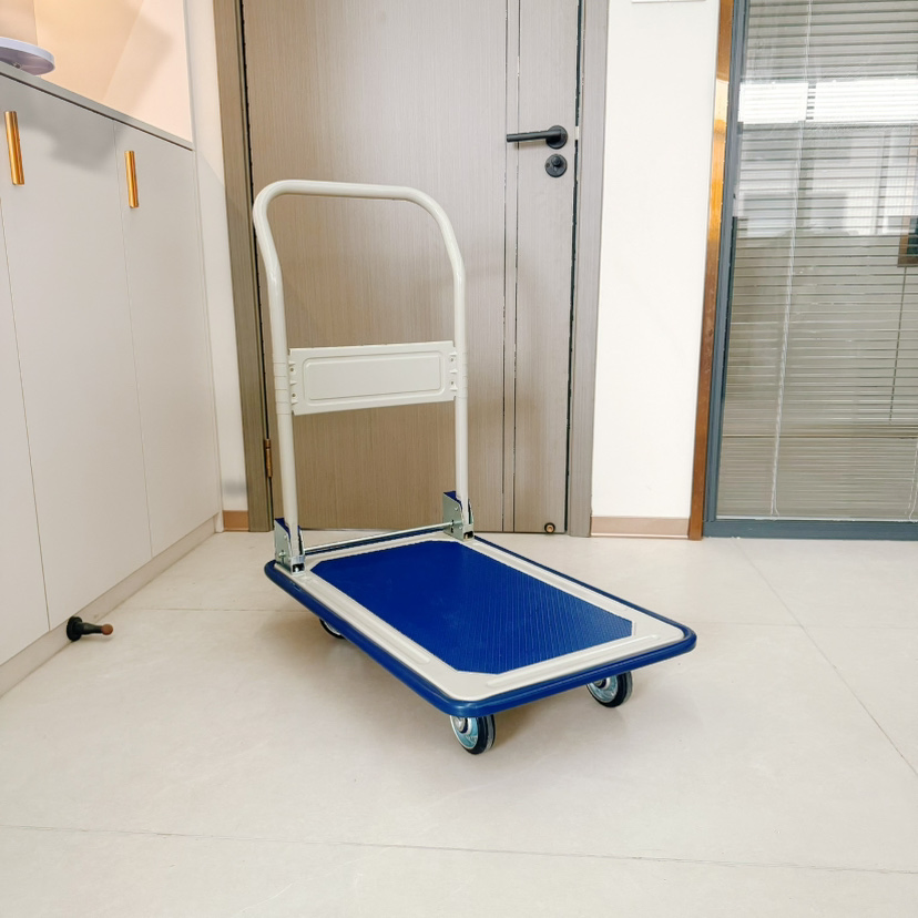 Heavy-Duty Platform J 250 Blue Japanese Style Trolley for Easy Transport and Storage