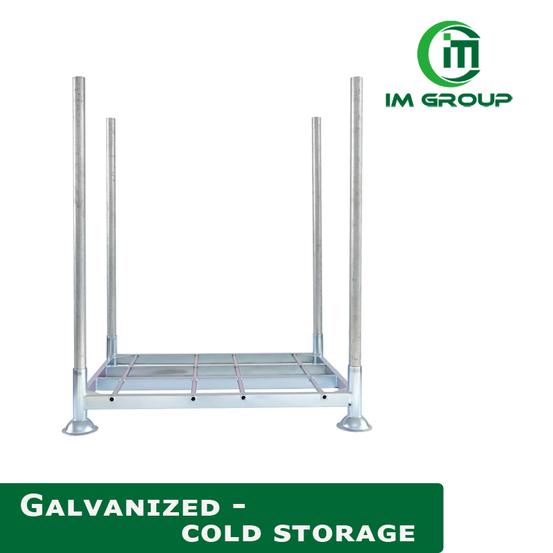 Warehouse Heavy Duty High Quality Movable Iron Stackable Steel Single Post Pallet for Cold Storage
