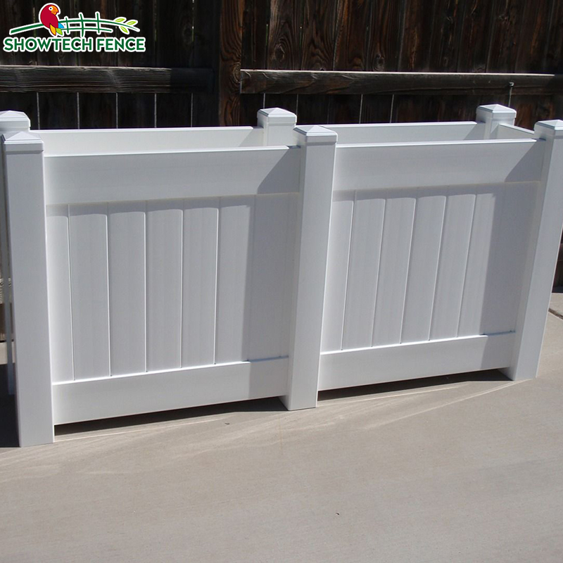 White Rectangle Large Outdoor Plastic Planter Boxes, Square Vegetable PVC Garden Raised Planter Box