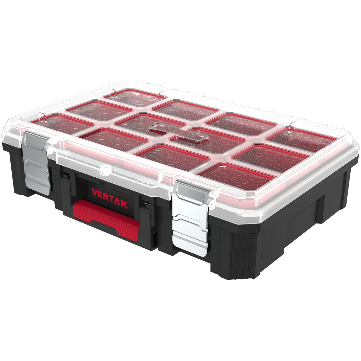 Wholesale Plastic Tool Case Heavy-Duty Stackable Tool Box Shockproof Storage Tool Cabinet for Home