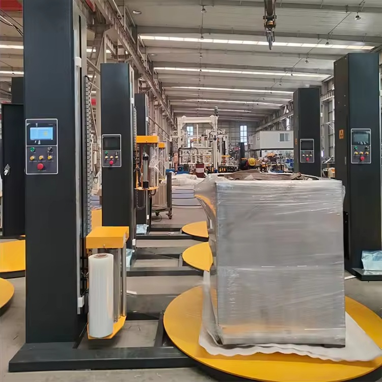Pallet Stretch Wrapping Machine for Industrial Transport Safety