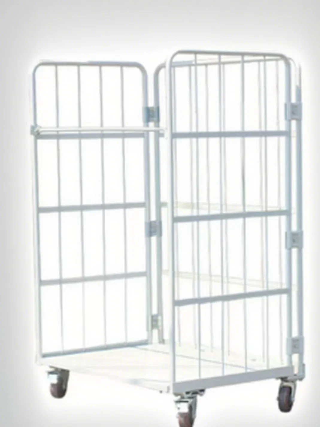 Heavy-Duty Metal Cage Trolley for Safe Transport of Delicate Goods