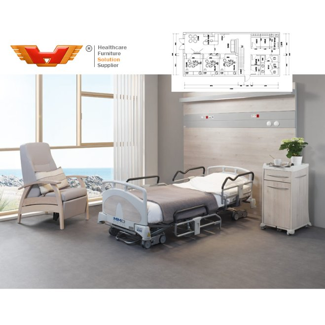 Medical Care Furniture One-Stop Engineering Service Folding Manual Bed Nursing Hospital Beds Patient Medical Bed