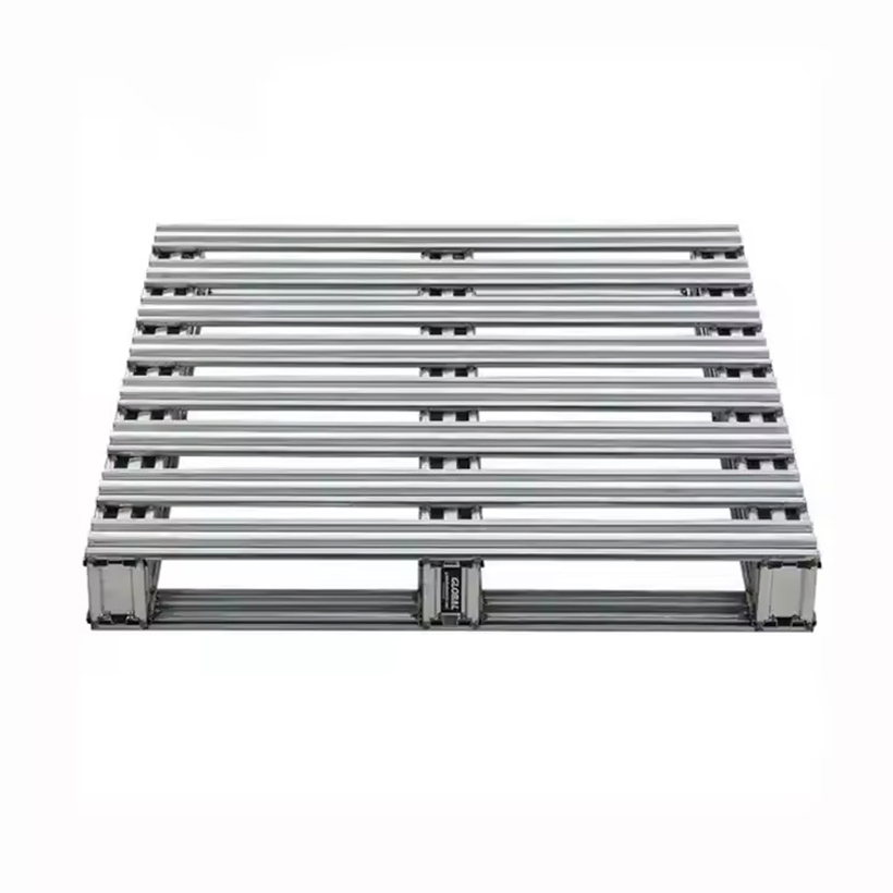 Heavy-Duty Moisture-Proof Iron Pallets for Logistics and Backboards Forklifts Storage Fabrication Services