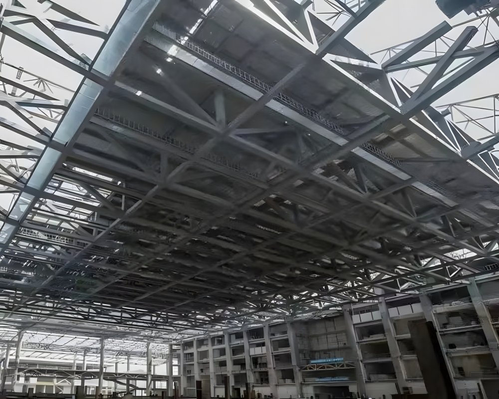 Factory Customized Spatial Grid Structure Light Weight Steel Frame Prefabricated Construction Steel Structure Steel Roof Truss Sports Stadium Architecture