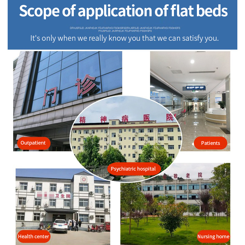 Stainless Steel Material Medical Hospital Furniture Flat Bed