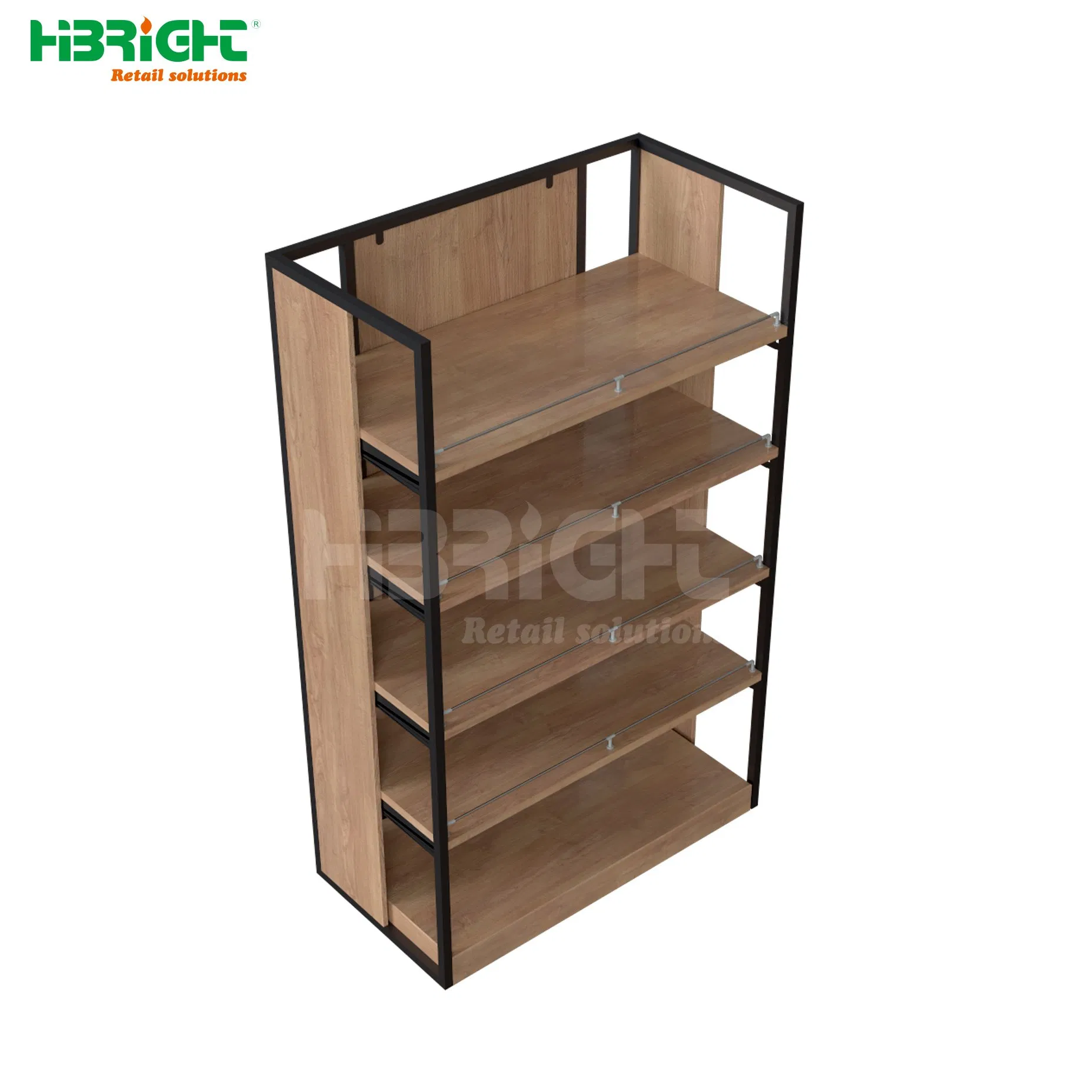 Supermarket Easy Installable Single-Sided Iron Steel Shelf Display Rack Clean Tool Feature Storage Hooks for Grocery Shelves