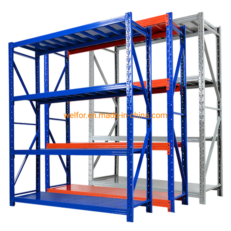 Storage Racks Light Duty Slotted Angle Iron Shelf Rivet Rack Z Beam Shelving