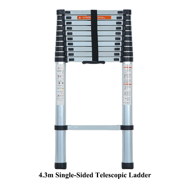 Mobile Construction Ladder with Handrail Heavy-Duty Aluminum Alloy Telescopic Ladder