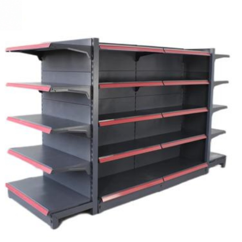 Supermarket Racks with Single and Double-Sided Iron and Steel Shelves for Store Display Superb Metal Design for Grocery Display