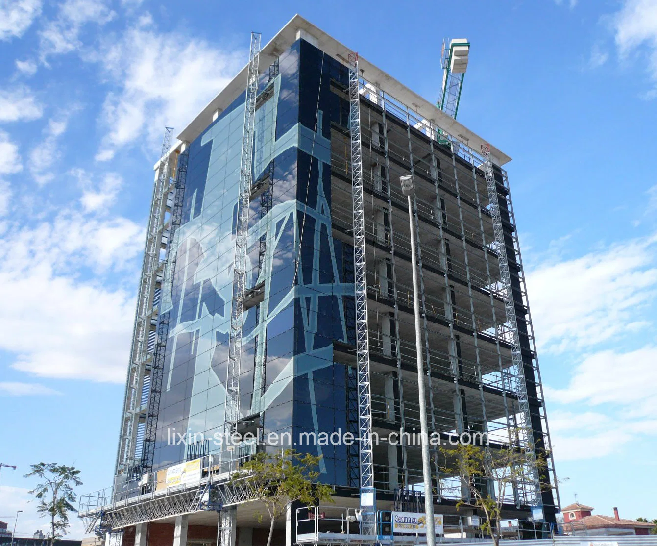 High Rise Prefabricated House Building Frame Construction Hotel Steel Structure