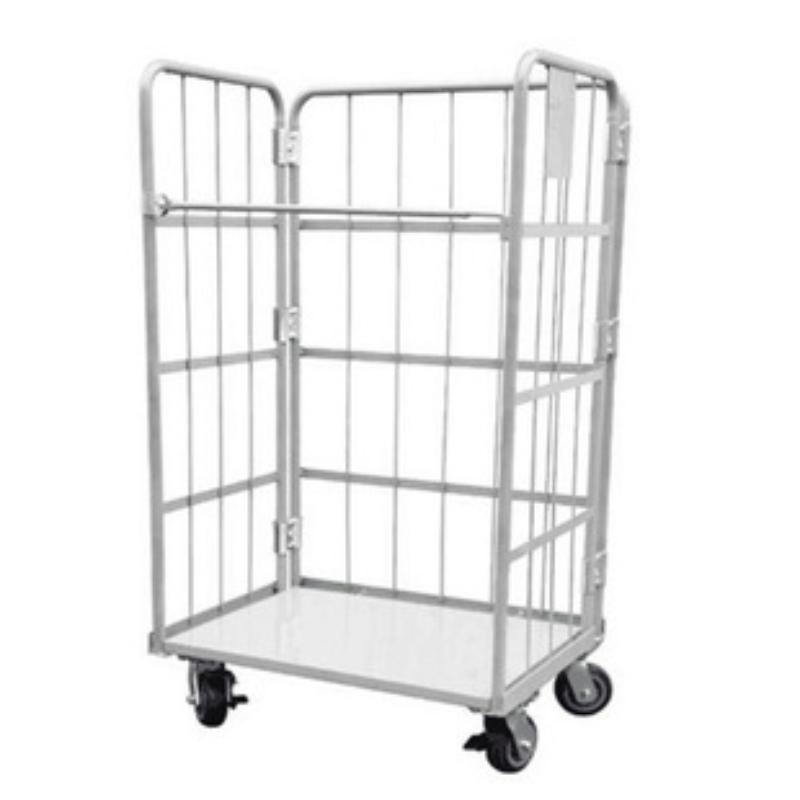 Versatile Foldable Metal Cage Trolley for Compact Living Spaces