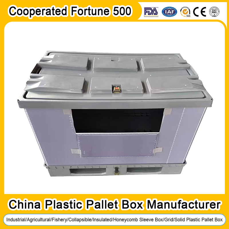 1200X1000X1150 mm Plastic Collapsible Turnover Box PP Honeycomb Sleeves Pallet Storage Box Foldable Pallet Box
