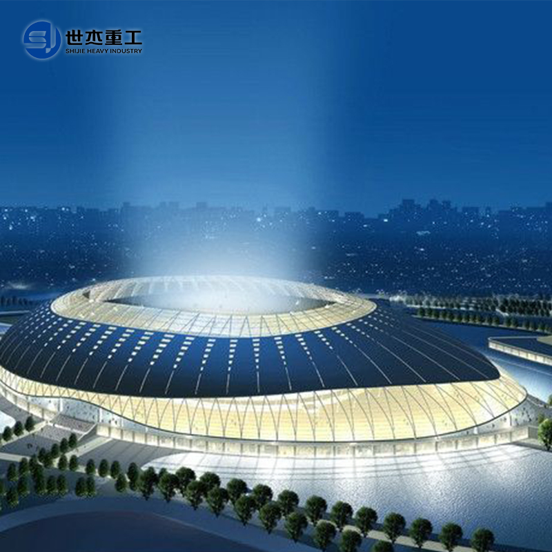 Factory Customized Spatial Grid Structure Light Weight Steel Frame Prefabricated Construction Steel Structure Steel Roof Truss Sports Stadium Architecture