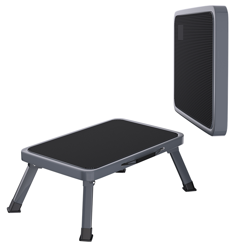 Portable Folding Step Ladder Steel Work Platform Adjustable Mobile Scaffold Car Wash Working Platform RV Camping Truck Aerial