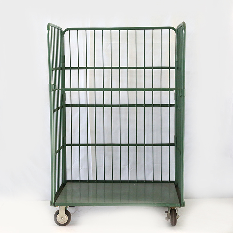 Logistics Metal Folding Rolling Container Security Warehouse Roll Cages Trolley