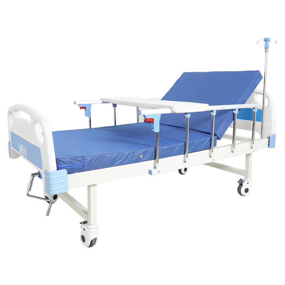 ICU Metal Nursing Hospital Bed 1 Crank Manual Medical Bed