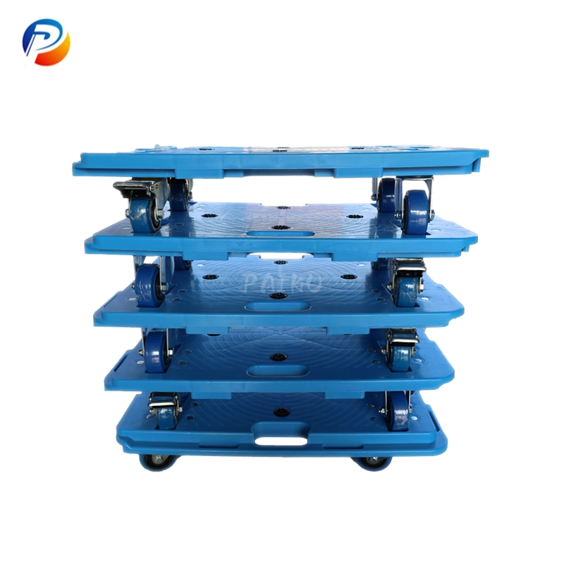High Quality Heavy Duty PP Platform Trolley Hand Truck Trolley Tool Trolley Cart for Warehouse Storage