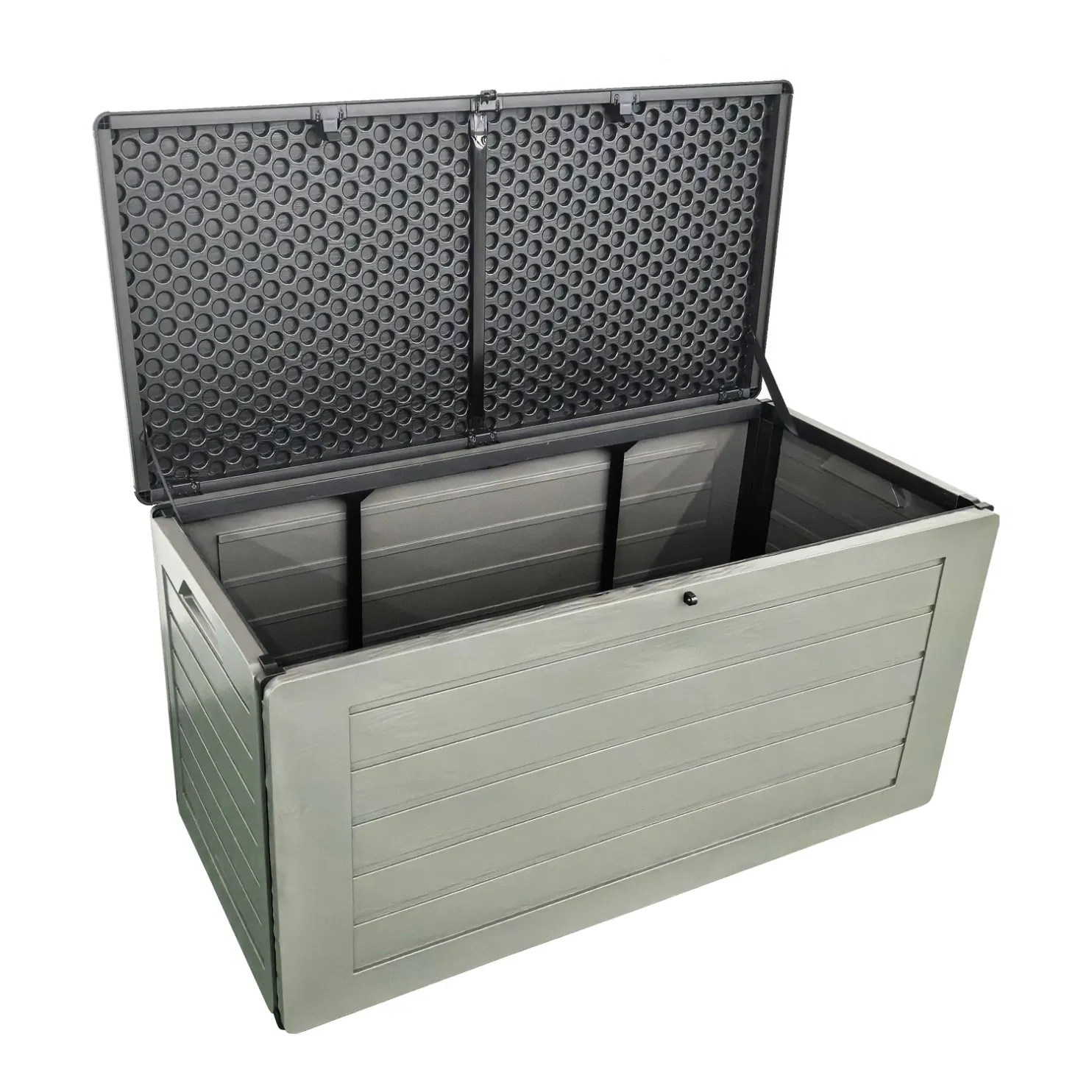 Large Garden Furniture Plastic Outdoor Cushion Storage Box Plastic Wicker Deck Container for Patio