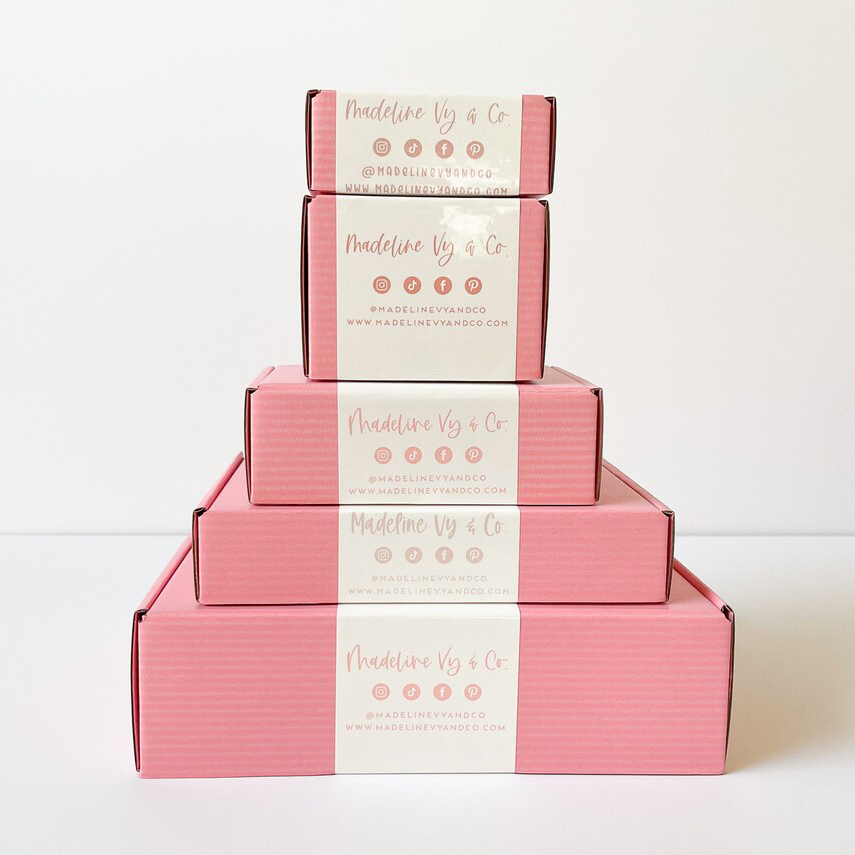 Pink Cardboard Packing Cajas Eyelash Box Custom Logo Shoe Mailer Shipping Box Packaging Paper Boxes for Packiging