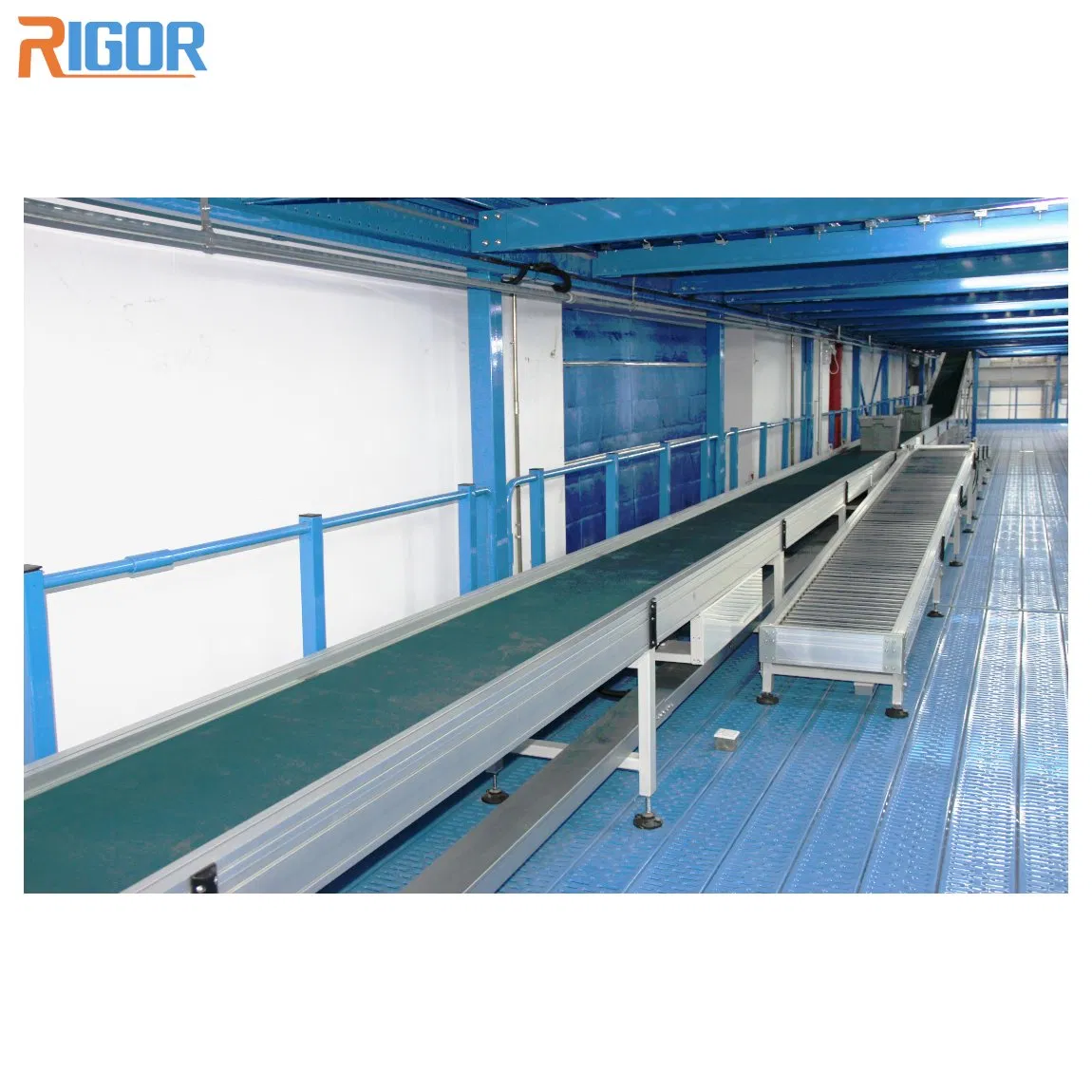 High-Speed Conveyor System PVC Belt System Efficient Motorized Box Conveyor Handling System for Warehouse Automation