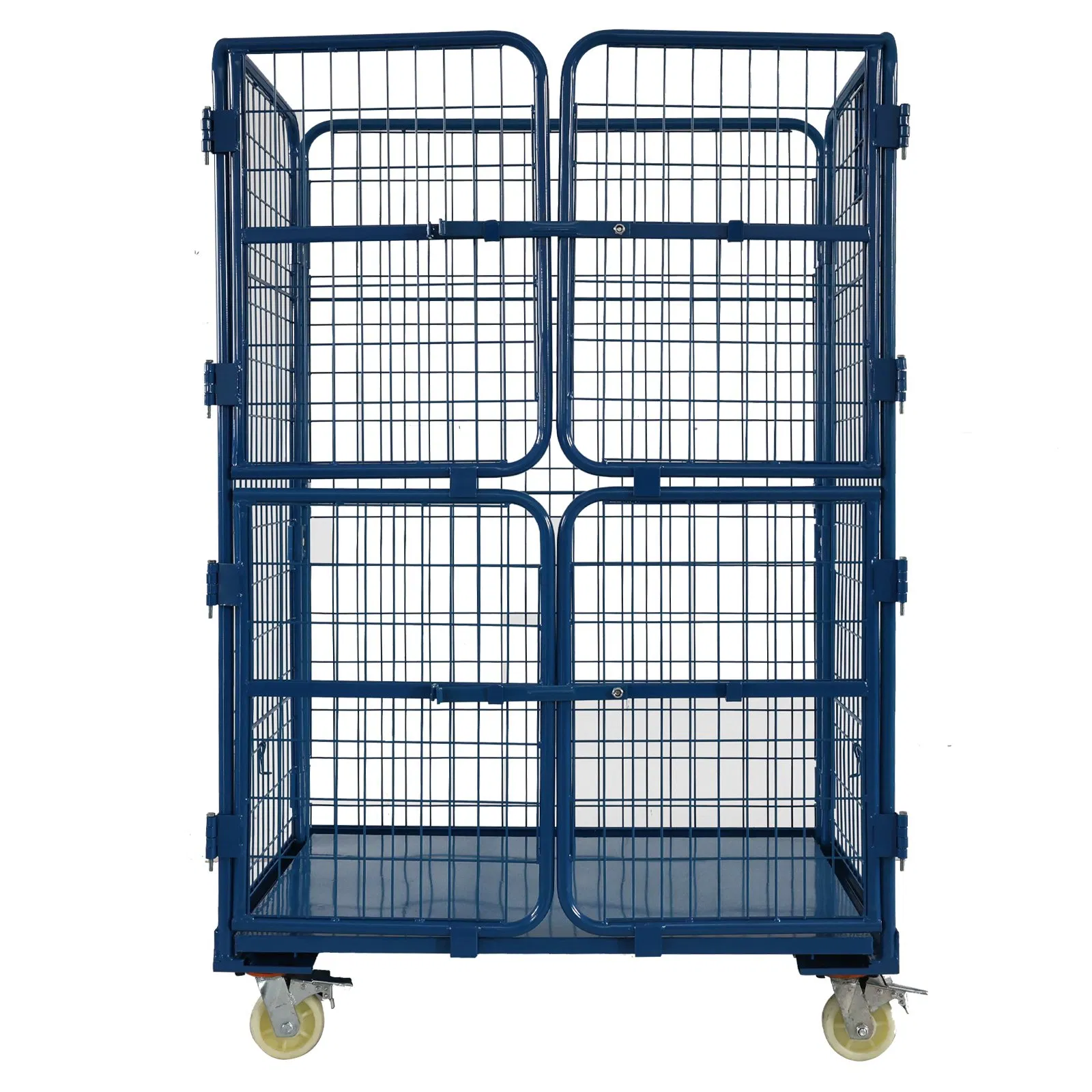 Heavy Duty Folding Roll Cage Trolley for Warehouse Logistics