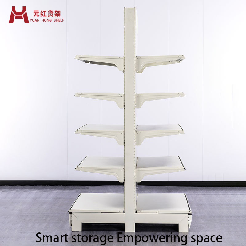 New Lighting Supermarket Metal Iron Double-Face Storage Shelves with End Caps