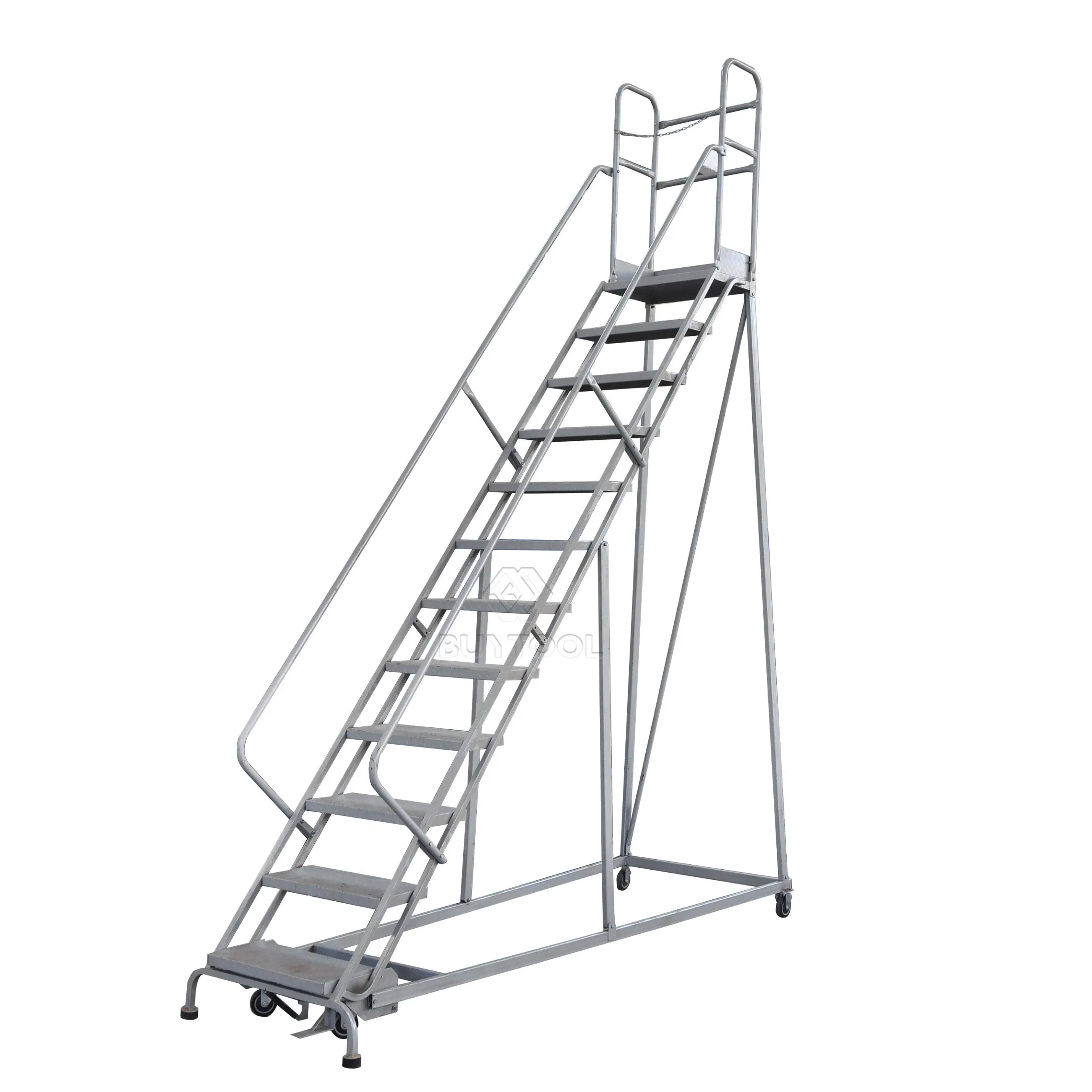 Industrial Self Locked Mobile Ladder for Warehouse Use