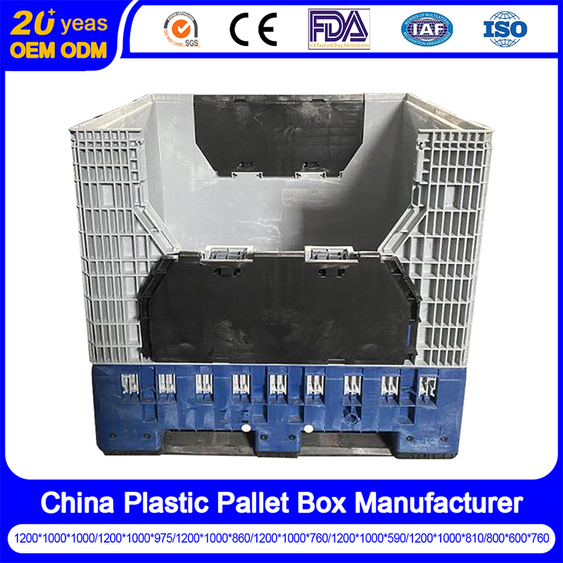 Wholesale Plastic Custom Packaging Shipping Storage Bin Foldable Collapsible Garbage Pallet Container Cage Box with Logo for Auto Parts