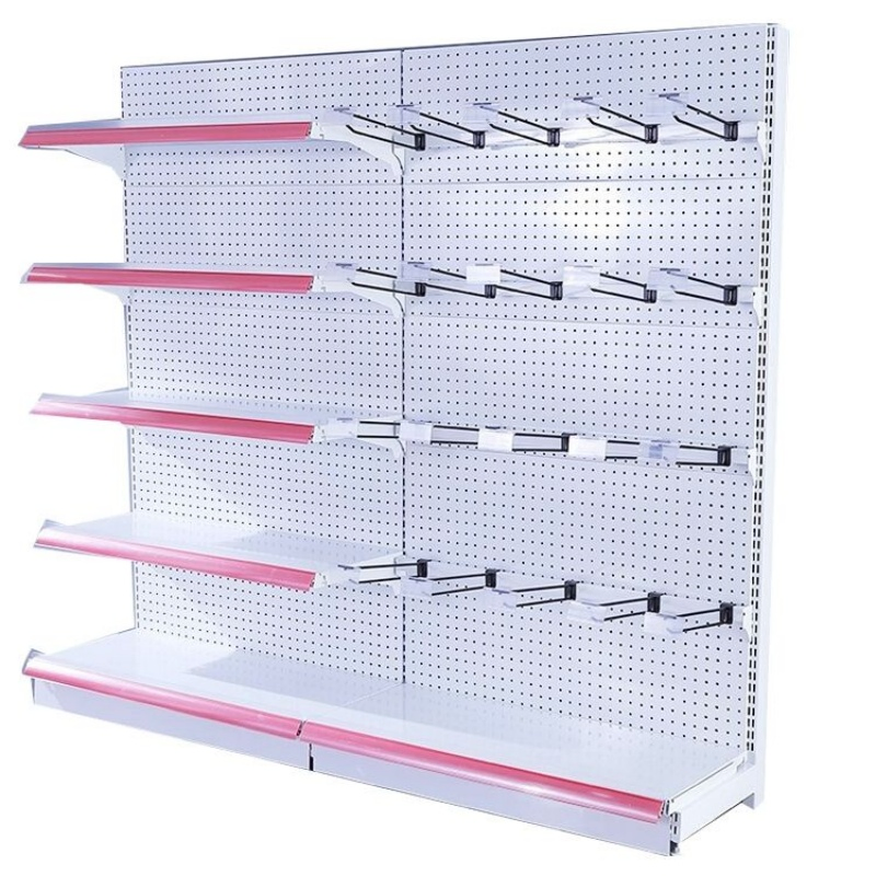 Supermarket Racks with Single and Double-Sided Iron and Steel Shelves for Store Display Superb Metal Design for Grocery Display