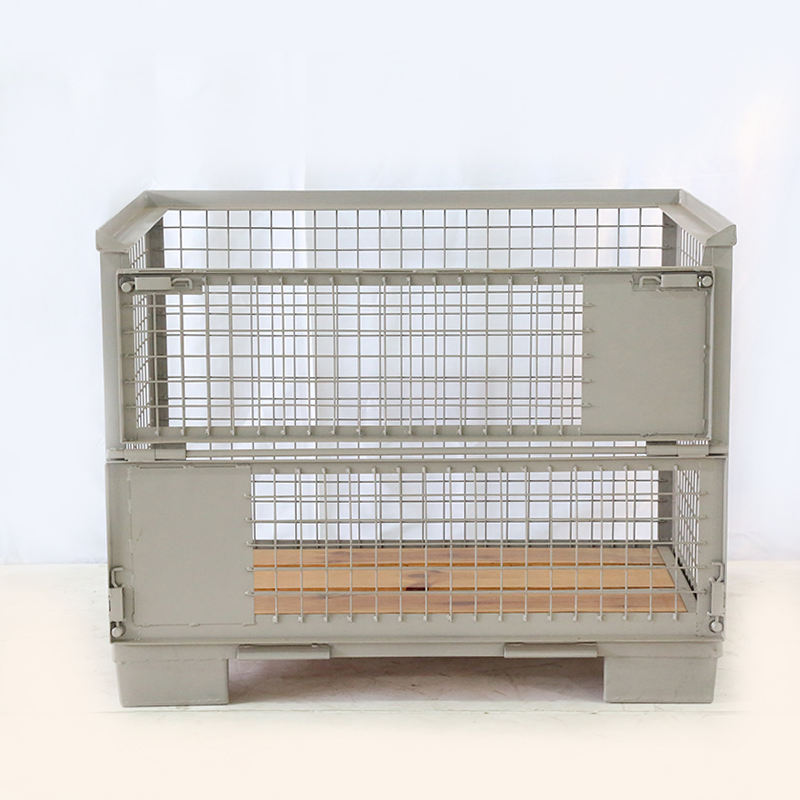 Heavy-Duty Foldable Metal Turnover Box for Industrial Use