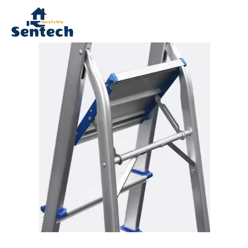 Durability Folding Ladder Multipurpose Mobile Ladder with Safety Rope 8-Step for Homeuse