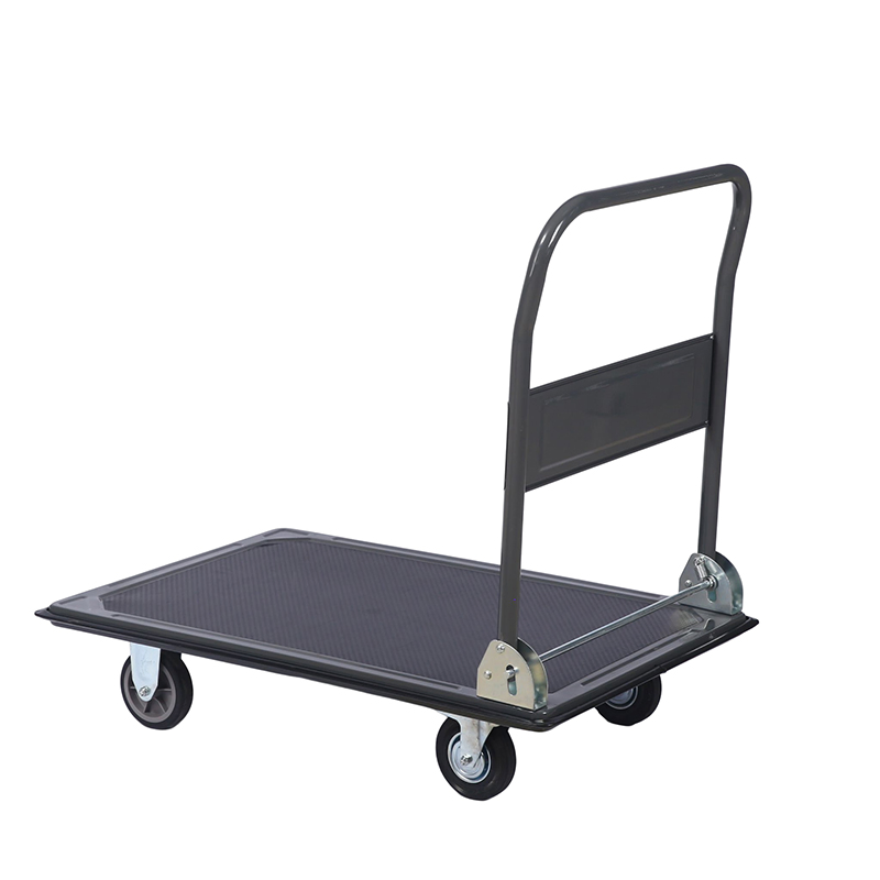 Chinese Factory Heavy Duty Steel Folding Platform Hand Truck Cart 300kg Loading Capacity Hand Trolley