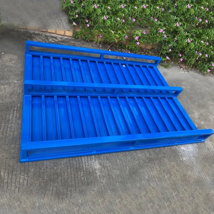 Heavy Duty Storage Warehouse Metal Shelf Industrial Steel Pallet Galvanized Stackable Euro Iron Pallet