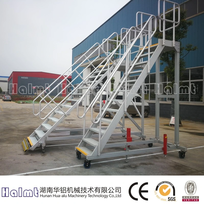 Industrial Mobile Aluminium Platform Step Ladders