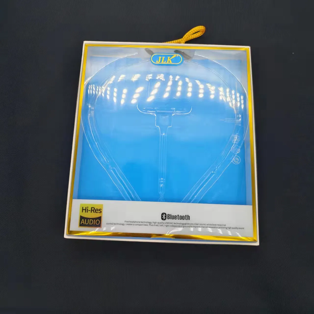 Customized up and Bottom Cover Earphone Packing Box with Plastic Trays and Clear Lids