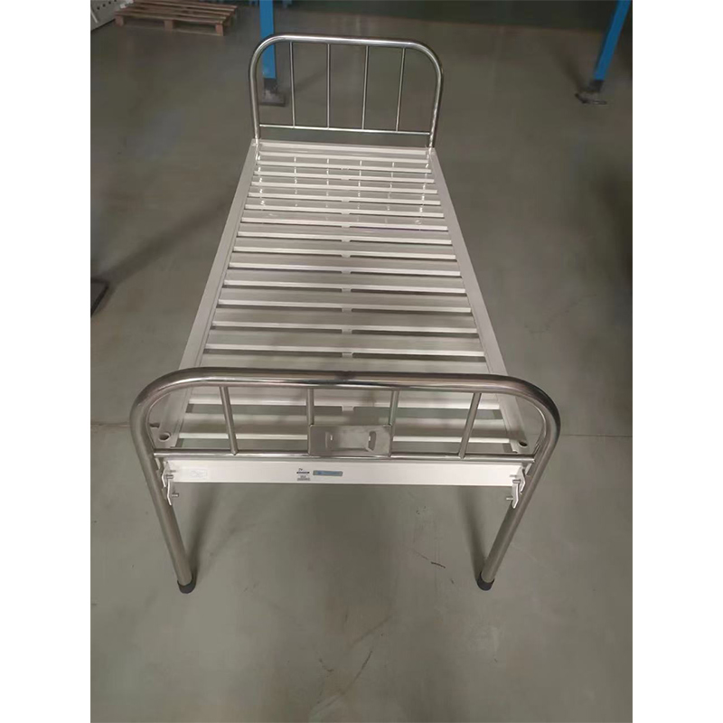 Stainless Steel Material Medical Hospital Furniture Flat Bed