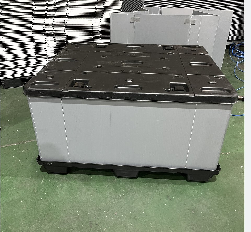 Stackable Reusable Recyclable Collapsible Foldable PP Honeycomb Coaming Box Plastic Pallet Box