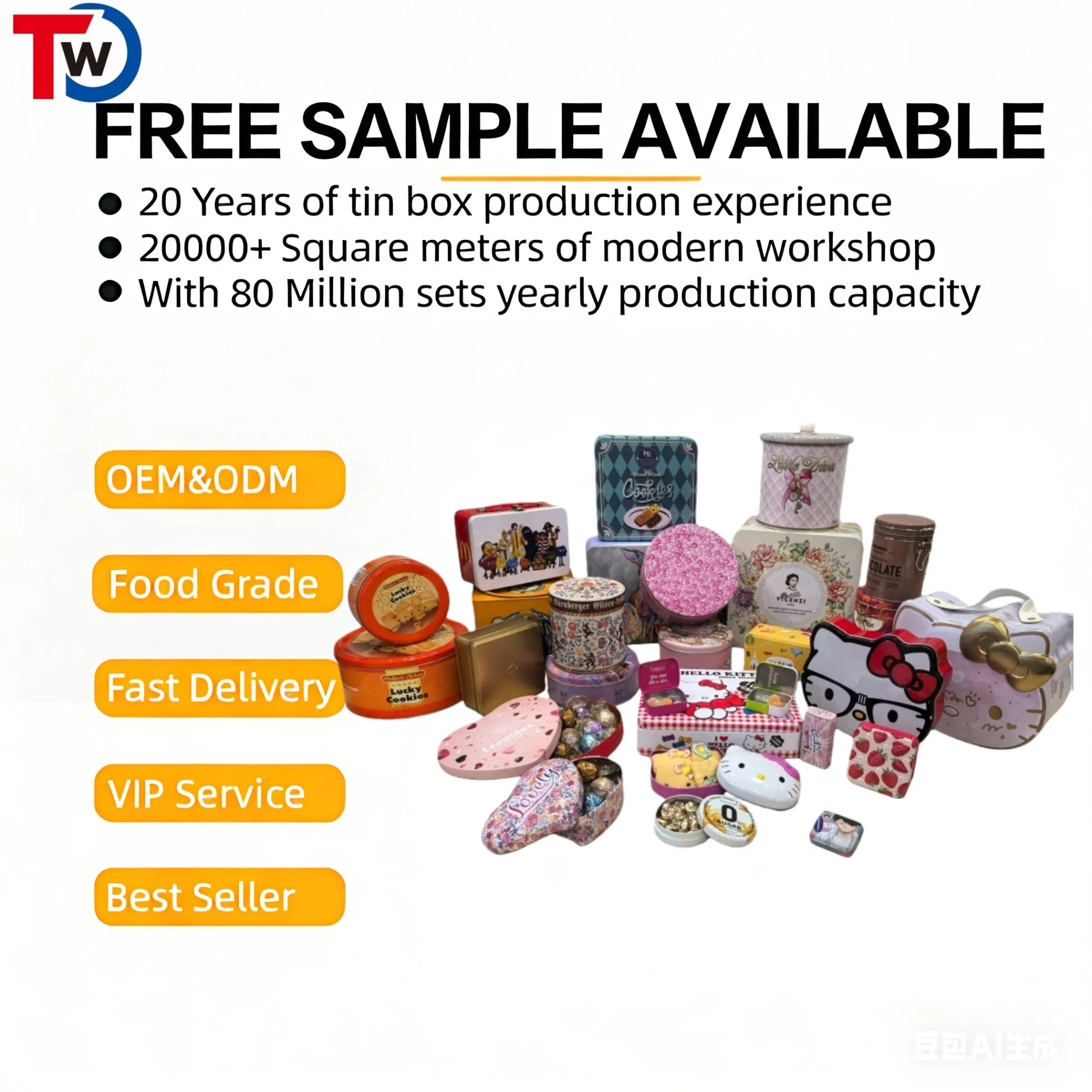 Stylish Multi-Functions Eyeglass Storage Tinplate Packing Box