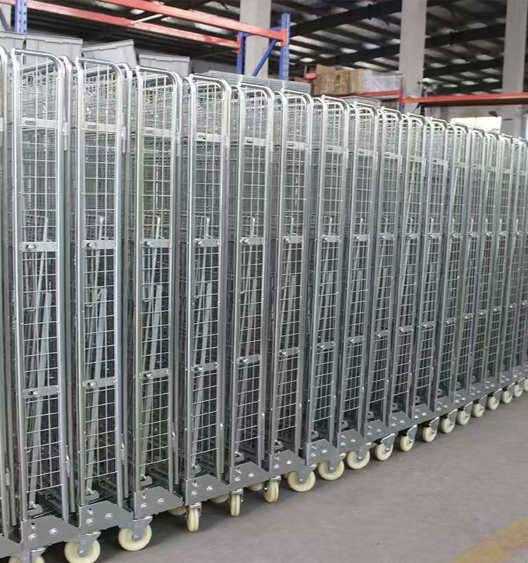 Supermarket Trolley Roll Container in Warehouse Cage Trolley