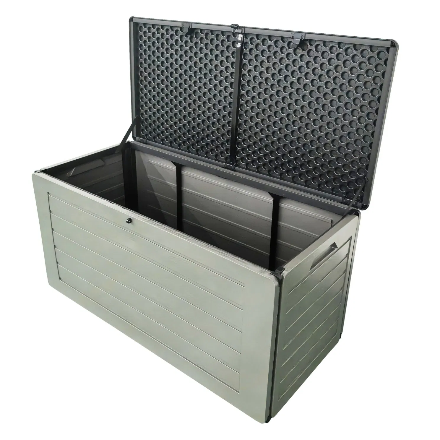 Large Garden Furniture Plastic Outdoor Cushion Storage Box Plastic Wicker Deck Container for Patio