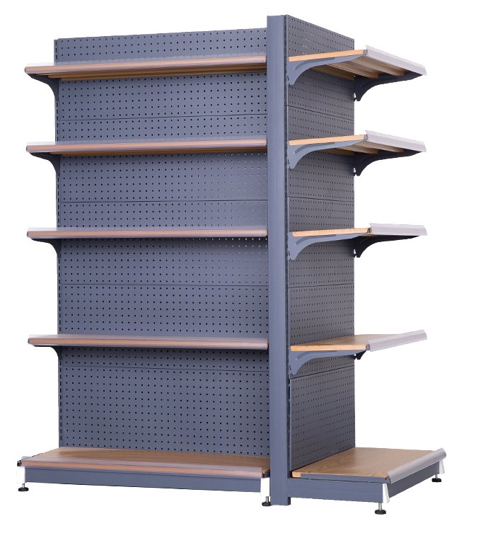 Iron Supermarket Shelf Convenience Store Rack Retail Scaffali Shelving Systems Decorative Metal Shop Display Racks