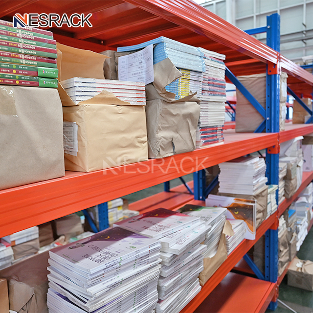 Assembled Iron White Longspan Light Duty Rack Industrial Metal Steel Warehouse Supermarket Boltless Storage Shelving for Book Food Display