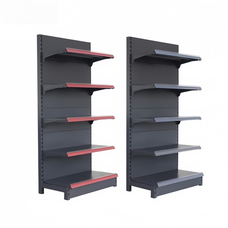Supermarket Racks with Single and Double-Sided Iron and Steel Shelves for Store Display Superb Metal Design for Grocery Display