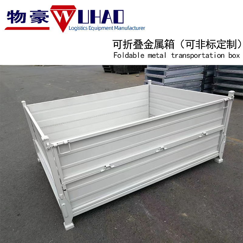 Heavy Duty Stackable and Foldable 1 Warehouse Collapsible Metal Box for Workshop Turnover Cargo &amp; Storage Equipment