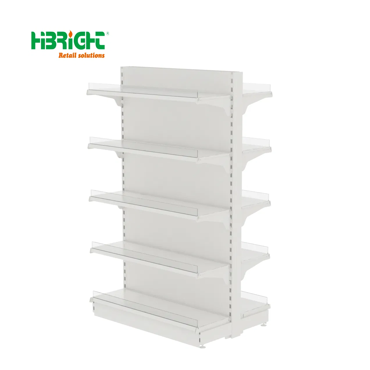 Double Side Metallic Heavy Duty Rack Grocery Multilayer Supermarket Iron Shelf