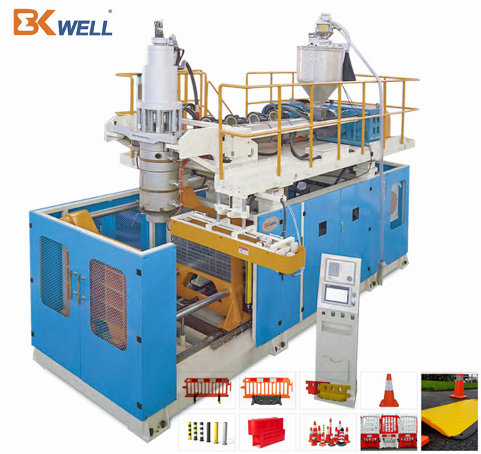 PE Plastic Traffic Safety Road Pyramid Insulation Logistics Barrel Blow Molding Machine