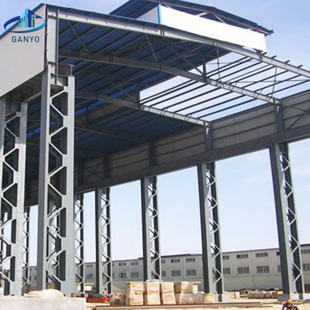 Ganyo Building Farm Storage Shed Industrial Prefabricated Steel Structure with Foldable Garage